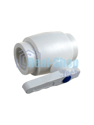 Кран шаровой 40 полнопроходной полипропиленовый PPR белый