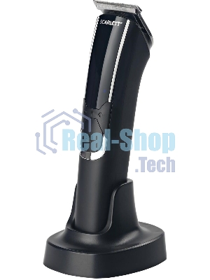 Машинка для стрижки Scarlett SC-HC63C73 черный 5Вт (насадок в компл:4шт)