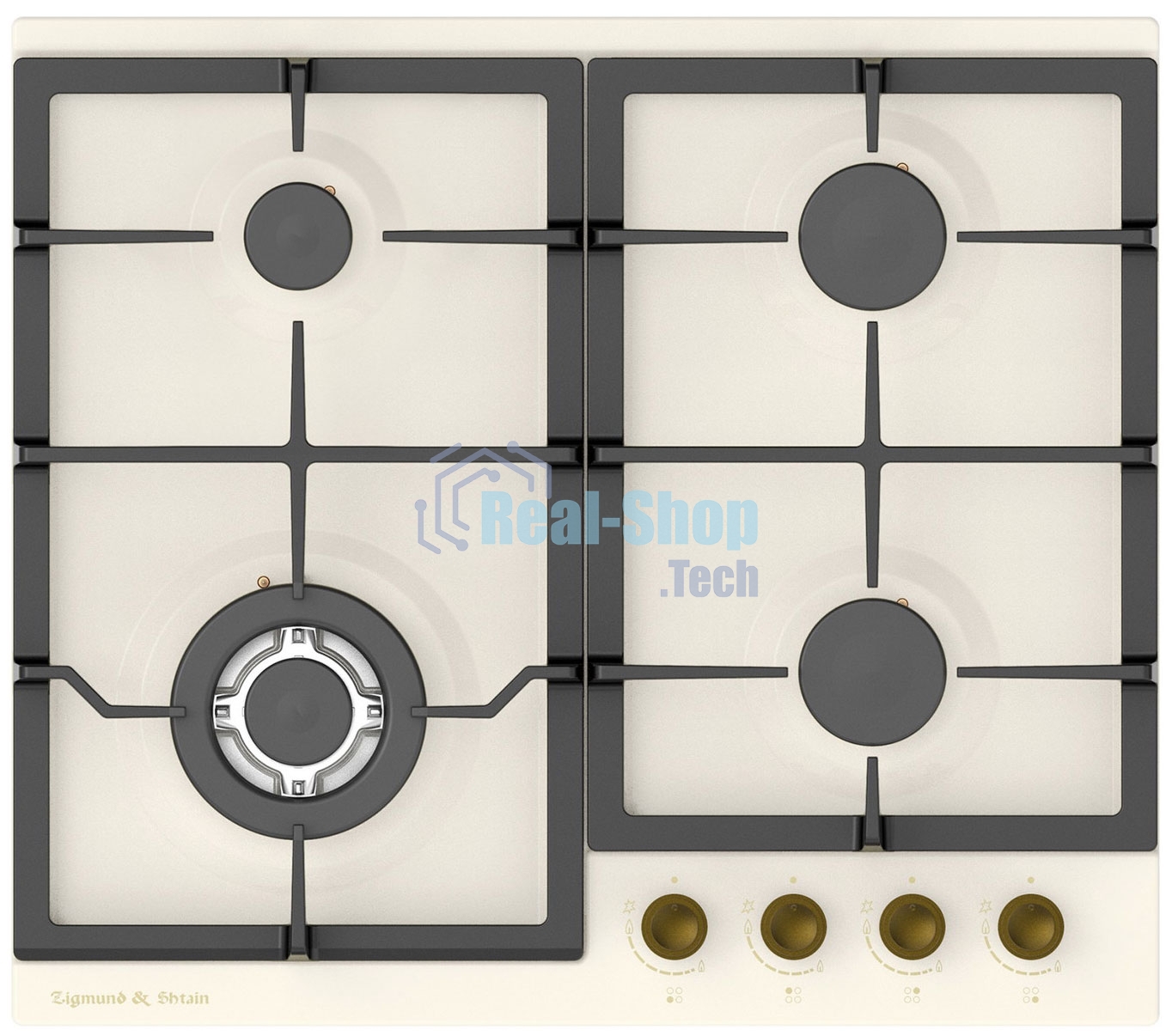Газовая варочная панель Zigmund & Shtain G 16.6 X независимая, бежевый