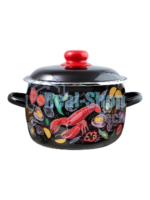 Кастрюля Appetite 1RC201M Лобстер с крышкой, эмалированная сталь, сфер. 4 л