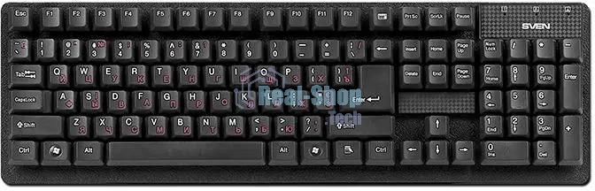 Клавиатура SVEN Standard 301 проводная, USB Type-A, чёрный