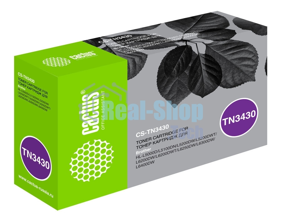 Картридж лазерный Cactus CS-TN3430 черный (3000 стр.) для Brother HL L5000/5100/5200/6250/6300/6400