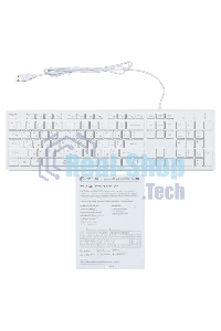 Клавиатура проводная Oklick 500M, USB, белый