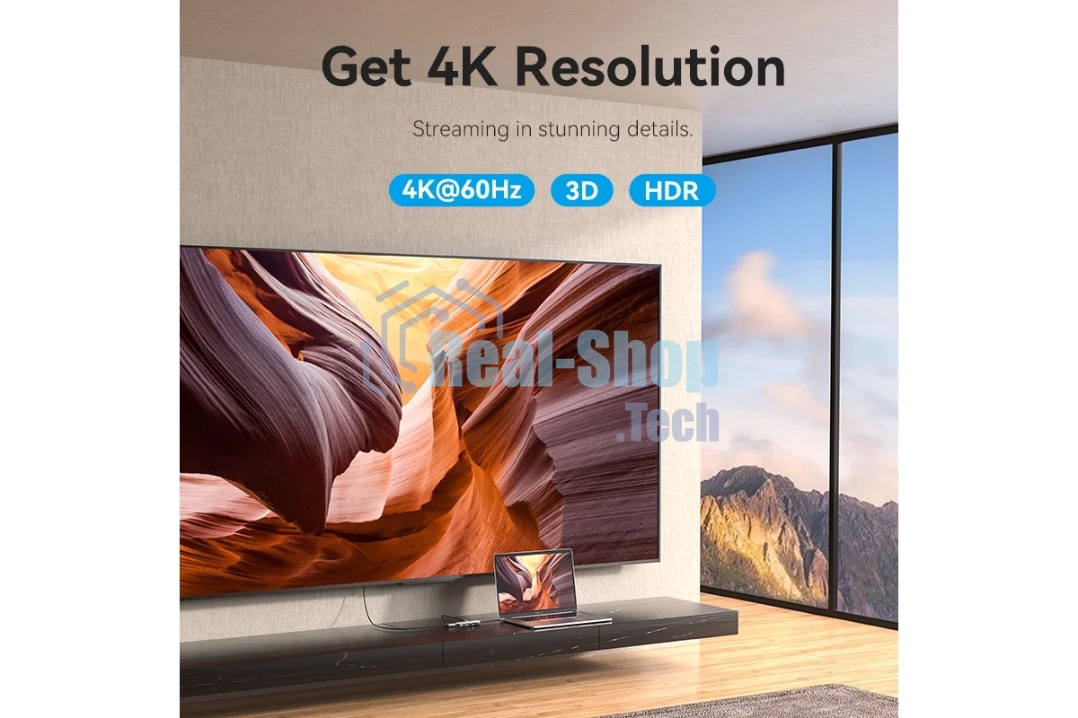 Мультифункциональный хаб Vention USB Type C 6 в 1