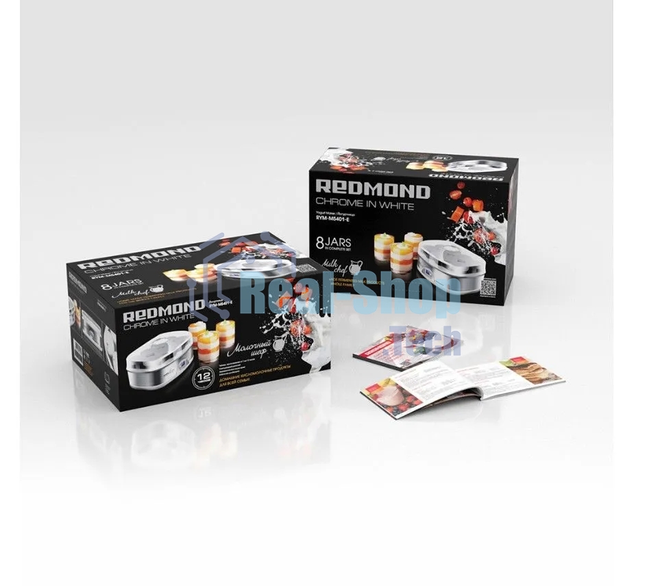 Йогуртница Redmond RYM-M5401-E 50 Вт, 8 баночек, 1.44 л