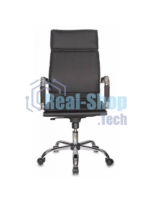 Кресло руководителя Бюрократ CH-993/black черный, искусственная, кожа, крестовина хромированная