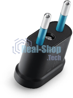 Адаптер-переходник Buro BU-PA02-B (1 розетка) черный (пакет ПЭ)