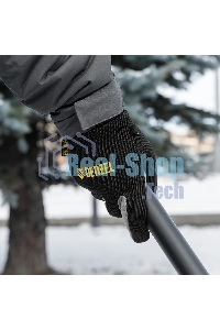 Перчатки универсальные Denzel 68093 двойные, работа с сенсорным экраном, вязаная манжета, размер 9