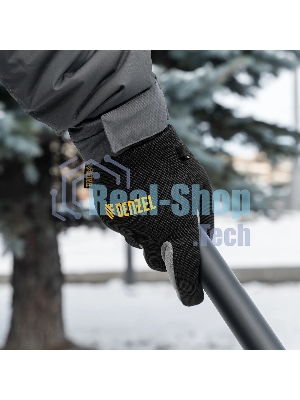 Перчатки универсальные Denzel двойные, работа с сенсорным экраном, вязаная манжета, размер 9
