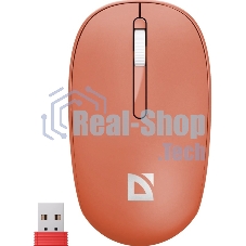 Мышь беспроводная Defender Smart MM-396 красный, 1600 dpi, радиоканал, Bluetooth, USB, кнопки - 3