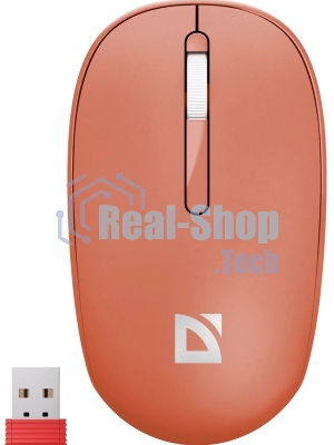 Мышь беспроводная Defender Smart MM-396 красный, 1600 dpi, радиоканал, Bluetooth, USB, кнопки - 3