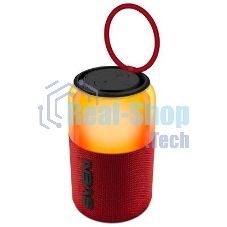 Колонка портативная SVEN PS-130 red (10 Вт, USB, Bluetooth, питание от USB/аккумулятора)