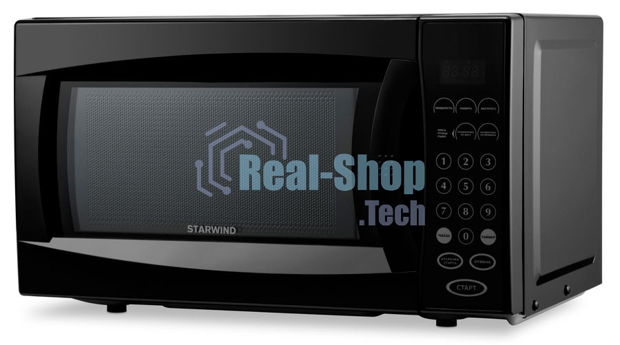 Микроволновая печь Starwind SMW4420 черный, 20 л, 700 Вт, переключатели - кнопки
