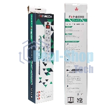 Сетевой фильтр Гарнизон EHLW-3, 5 р, 10А 5 м белый