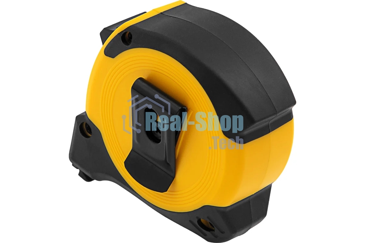 Рулетка Denzel 5м х 19мм, двухкомп. корпус, магнитный обрезиненный зацеп