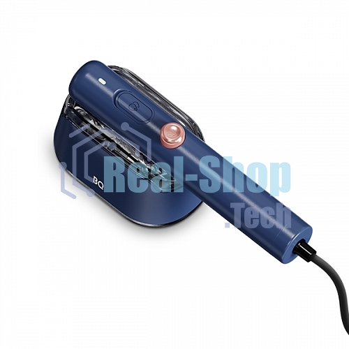 Ручной отпариватель BQ SG1009H Blue, Мощность 1000 Ватт, 2 в 1: Отпаривание и глажка, Быстрый нагрев, Для всех типов ткани,Вертикальное и горизонтальное отпаривание, Сухая глажка, Тефлоновое покрытие подошвы, Подставка и мерный стакан в комплекте, Устройс