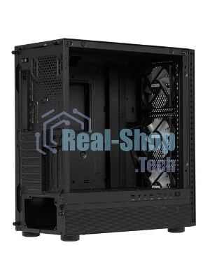 Корпус PCCooler ME200 MESH BK, Midi-Tower, чёрный, 3 x 120 мм