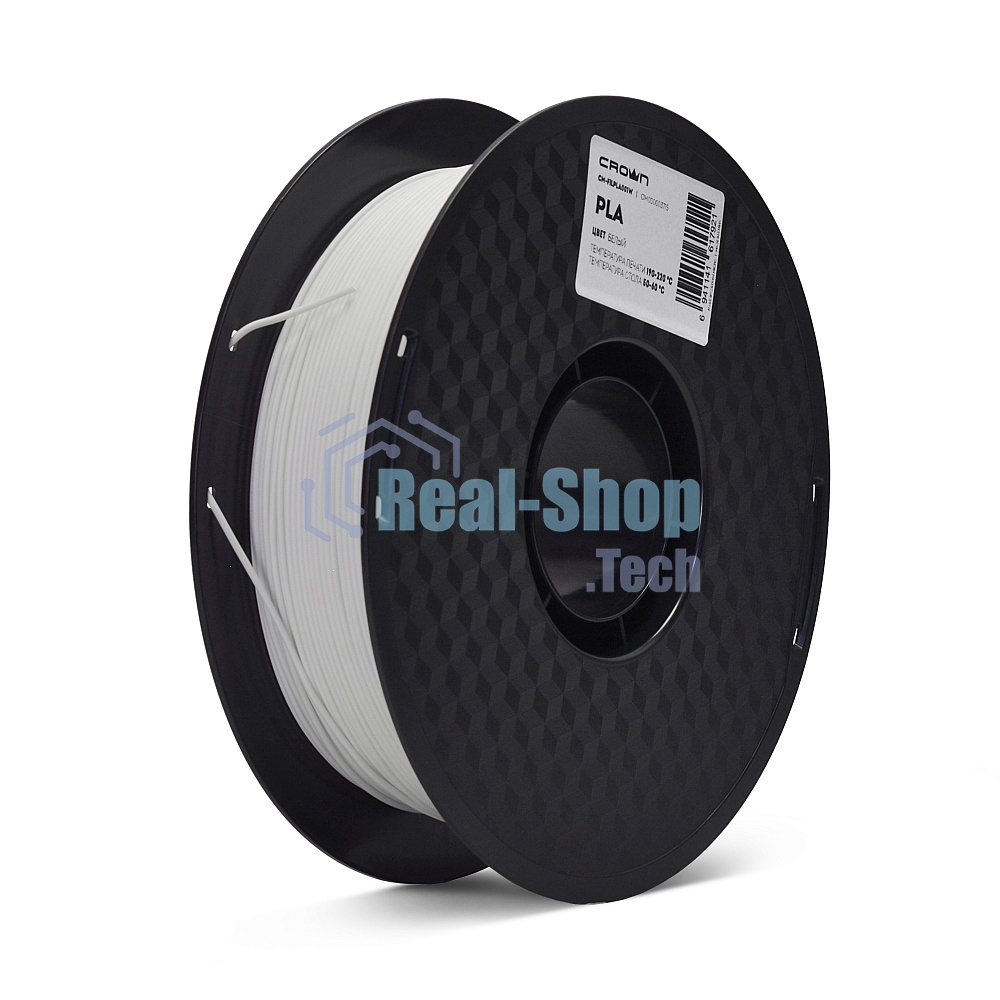 Филамент Crown Micro CM-FILPLA001W PLA 1.75 1кг белый