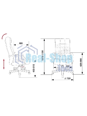 Кресло Бюрократ KB-10/WALNUT черный, экокожа