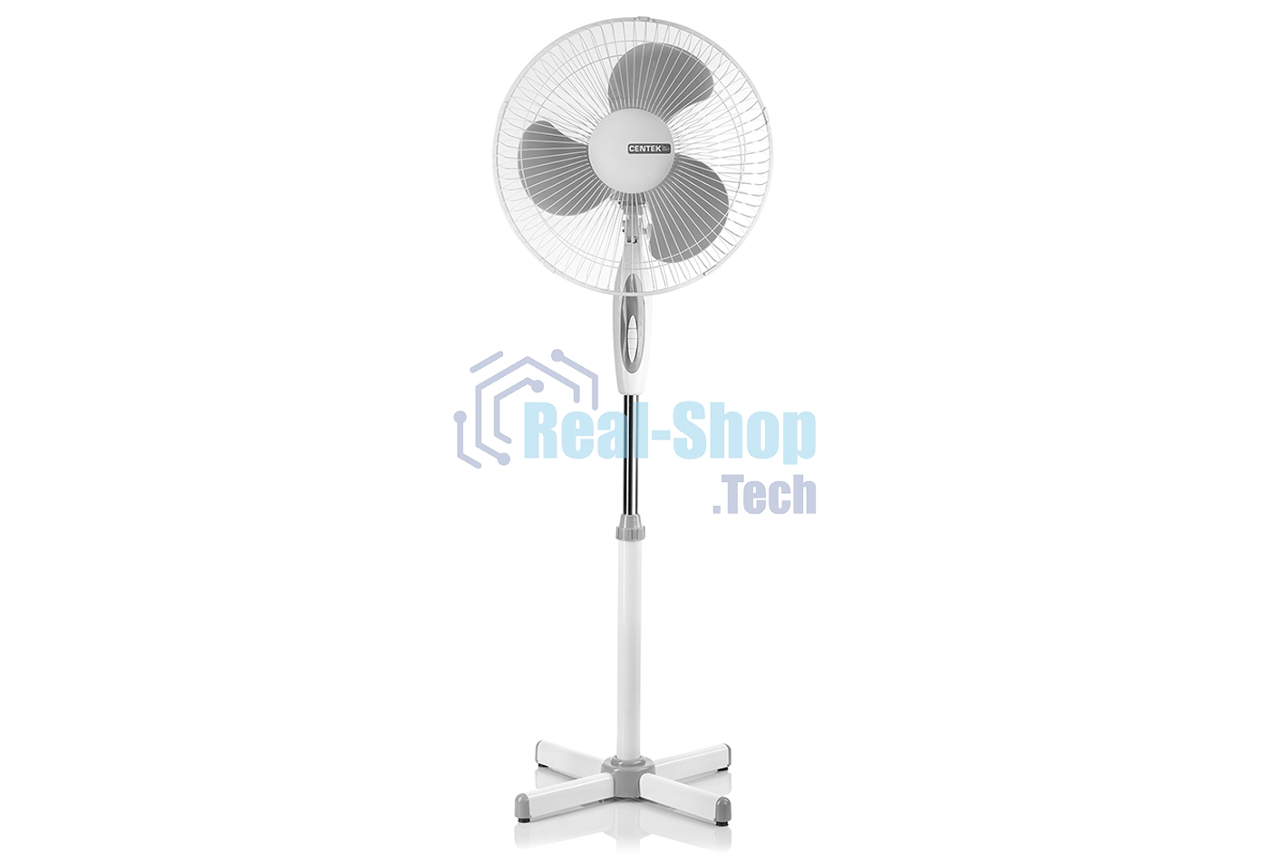 Вентилятор напольный CENTEK CT-5015 (серый) 45Вт, 1.25м, 43см, 3 скорости, автоповорот, подсвет