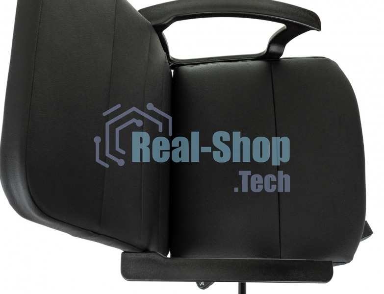 Кресло офисное Бюрократ Triest черный, эко.кожа, крестов. металл черный