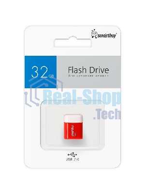 Флешка USB Smartbuy LARA Red (SB32GbLARA-R), 32Gb, USB 2.0, R/W 15/5, красный/белый