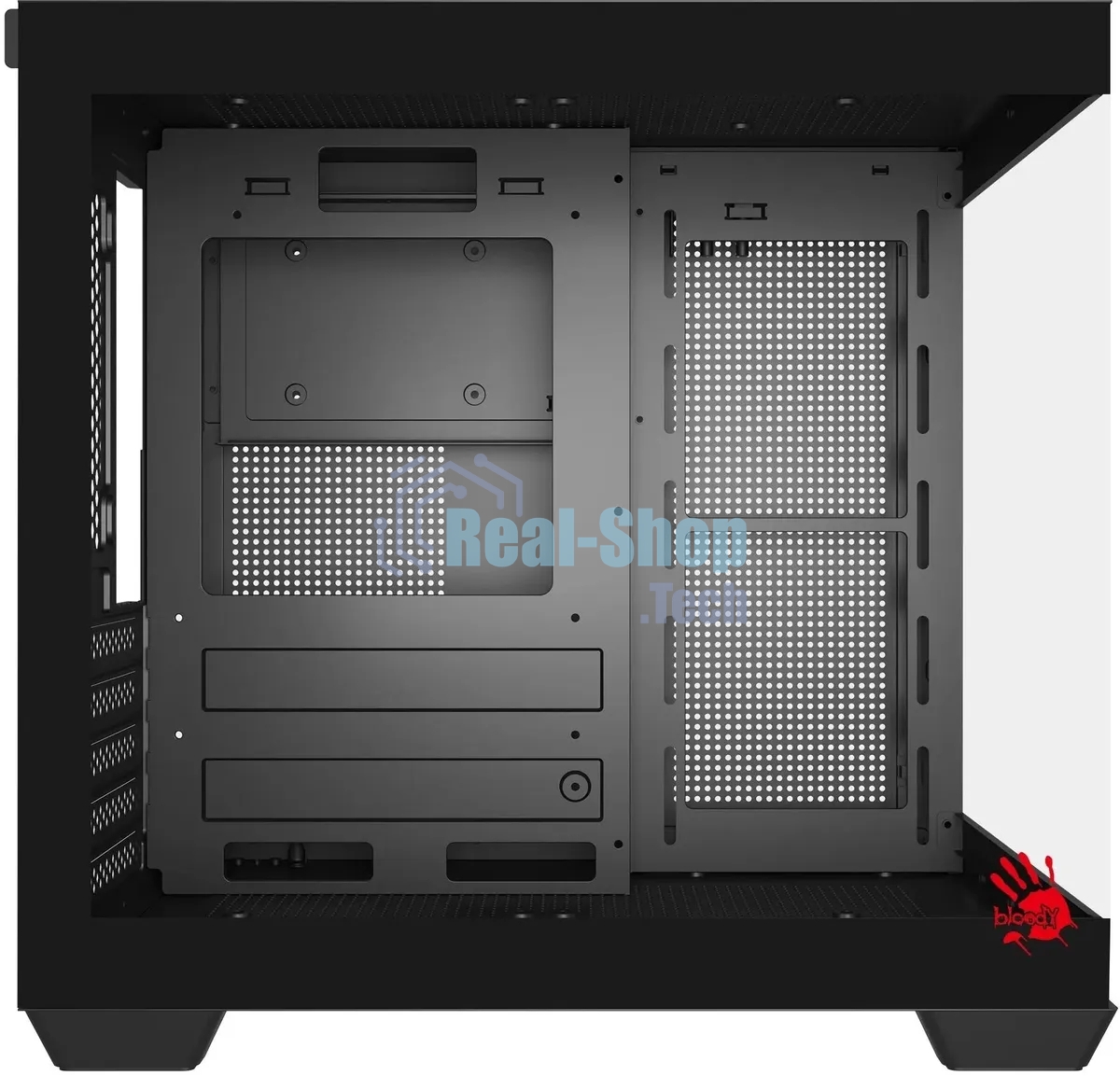 Компьютерный корпус Bloody CC-121 черный без БП mATX 7x120мм 1xUSB 2.0 1xUSB 3.0 audio