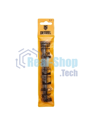 Бур по бетону Denzel двойная спираль, Cobalt W-tip, 14x160 мм, SDS PLUS