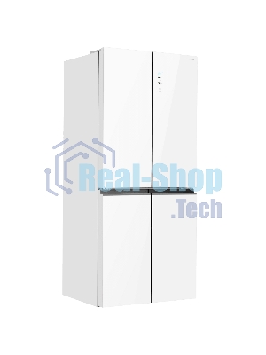 Холодильник Maunfeld MFF192NFPW01 Inverter белый трехкамерный 334/184л морозилка снизу, No Frost, Side by Side
