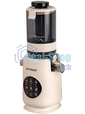 Соковыжималка Endever Sigma-160 бежевый, шнековая вертикальная, 600 Вт, 910 мл, электронное, реверс