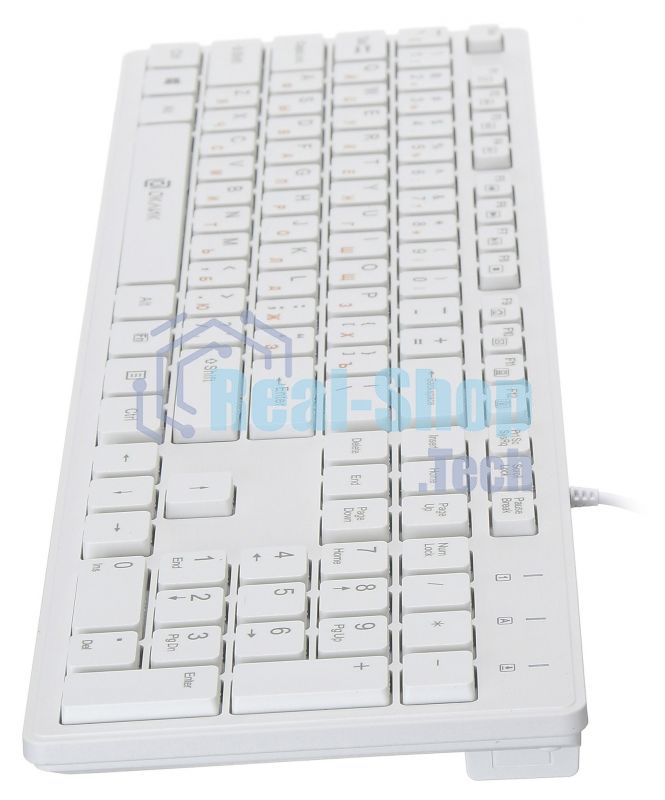 Клавиатура проводная Oklick 500M, USB, белый