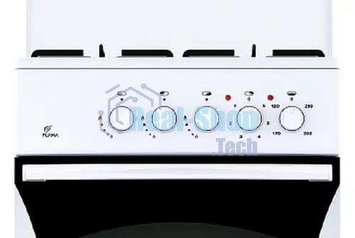 Плита комбинированная Flama RK 2201 W белый, конфорок 2 газовых и 2 электрических, духовка 50 л, 50 см x 85 см x 54 см