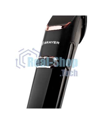 Машинка для стрижки BRAYER BR3401, LED-дисплей, 4 насад, турбо, титан. покр, регу. высоты лезвий