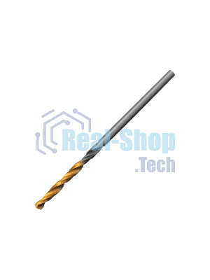 Сверло спиральное по металлу Denzel 2 x 49мм, Р6М5, Golden Tip, 2 шт.