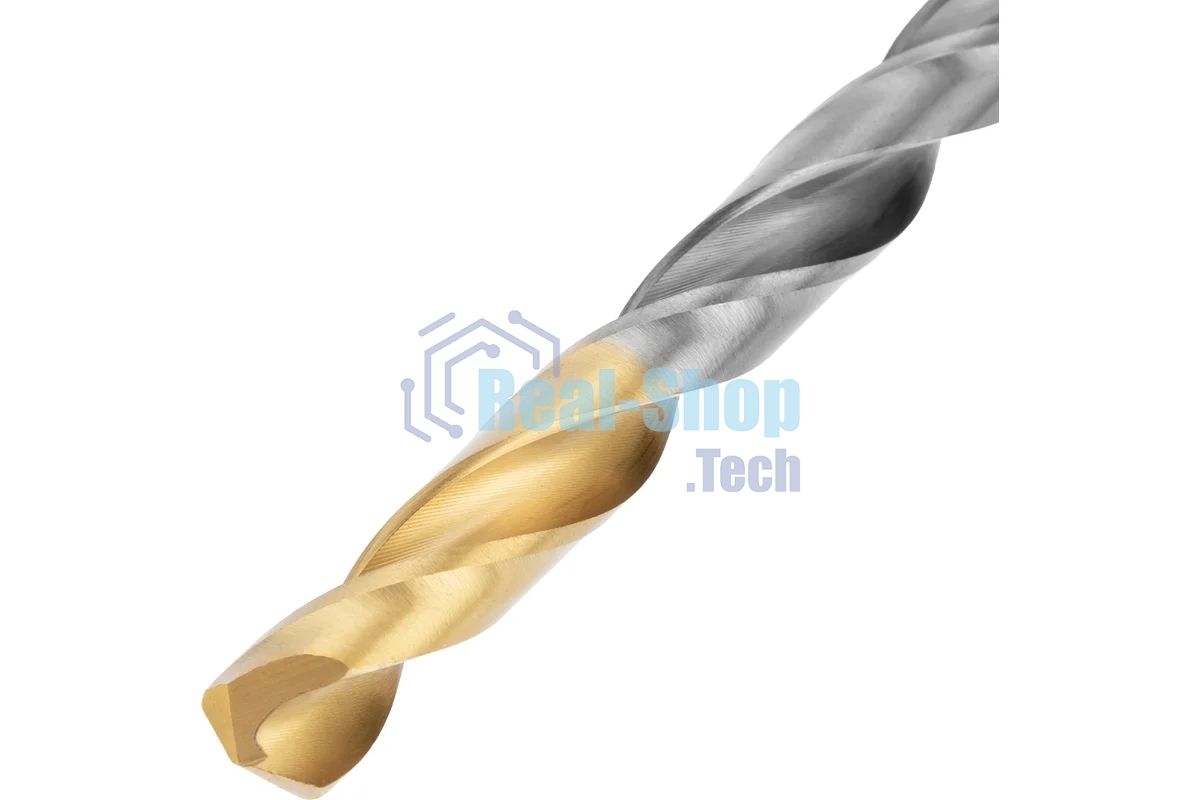 Набор сверл по металлу Denzel 2-8мм, Р6М5К8-TiN, Golden Tip, 6 шт 723004