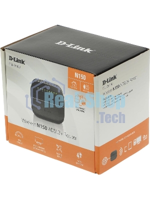 Роутер беспроводной D-Link DSL-2640U/R1A ADSL2+ черный ANNEX А