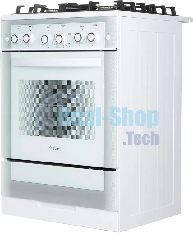 Плита газовая Gefest ПГ 6500-02 0042 белый, конфорок 4 шт, духовка 52 л, 60 см x 85 см x 60 см