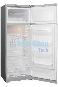 Холодильник Indesit TIA 16 G серый/черный двухкамерный 245/51л морозилка сверху, ручная разморозка