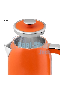 Чайник электрический Galaxy Line GL 0351, апельсиновый фреш, металл, 2200 Вт, 1,7 л