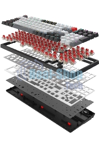 Клавиатура беспроводная механическая A4Tech Bloody WS98 USB черный/серый (WS98)