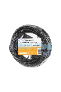 Удлинитель-шнур PROconnect ПВС 3х0,75 мм², 20 м, с/з, 6А, 1300 Вт, IP20, черный