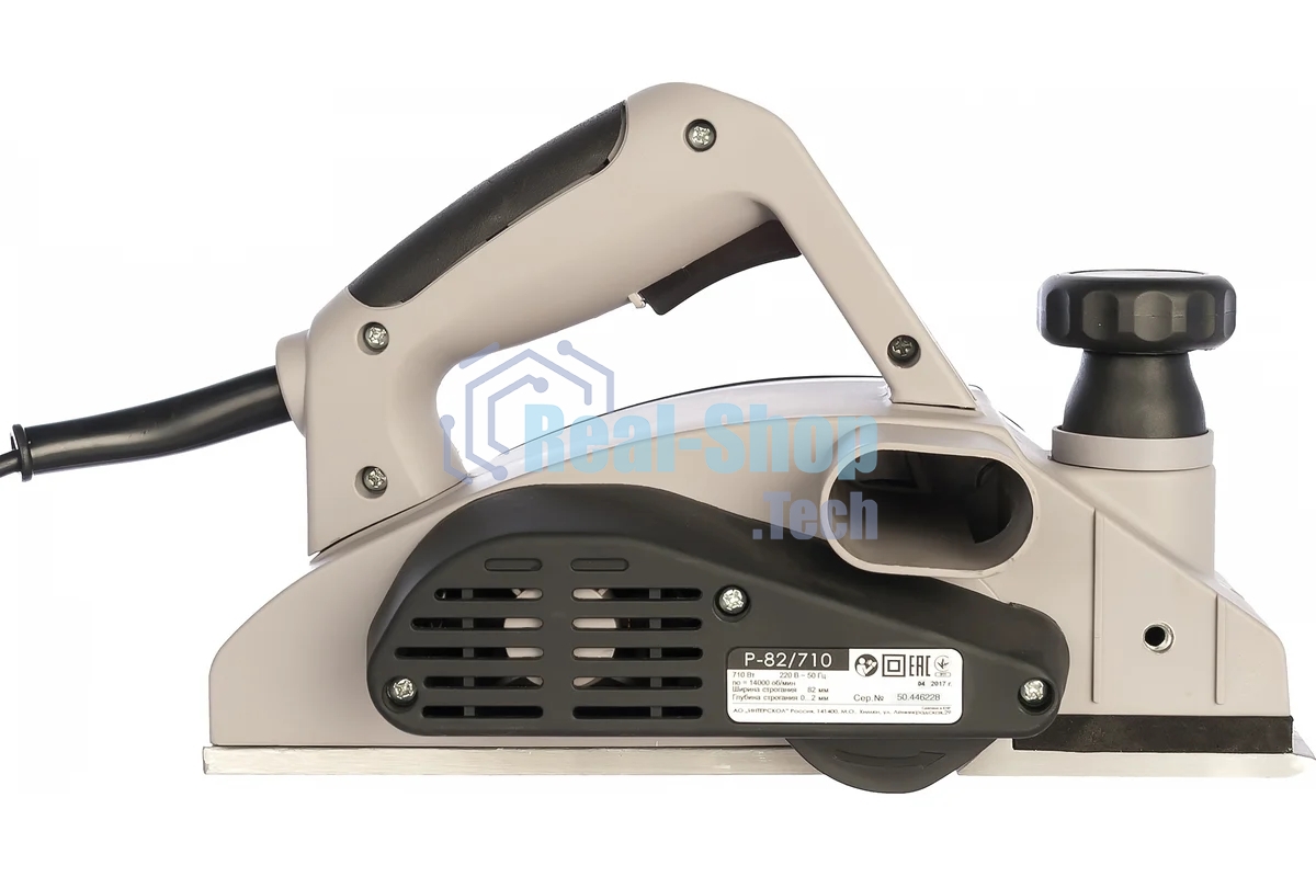 Рубанок ИНТЕРСКОЛ Р-82/710 Рубанок 710Вт,14500о/м,шир/глуб строг 82мм/2.6мм 50.1.0.12