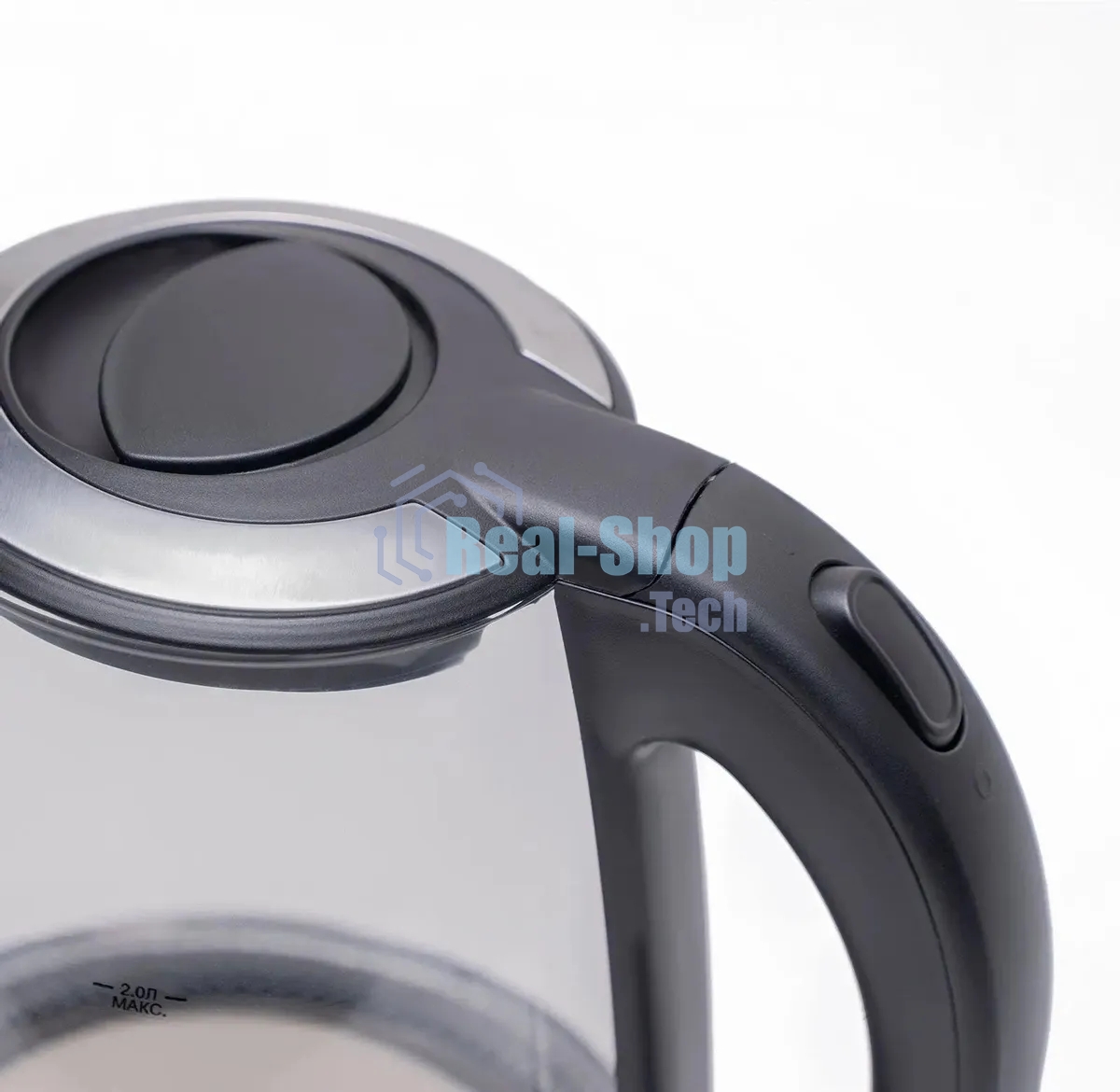 Чайник электрический Galaxy Line GL 0559, черный, стекло, 2200 Вт, 2 л