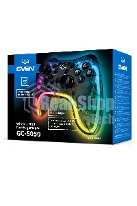 Геймпад Sven GC-5050 черный Bluetooth Беспроводной виброотдача обратная связь (в компл.:держатель для смартфона/кабель USB) (SV-016029)