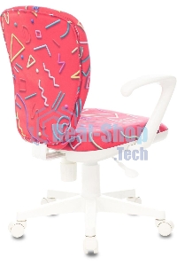 Кресло детское Бюрократ KD-W10AXSN малиновый Sticks 05 крестовина пластик пластик белый