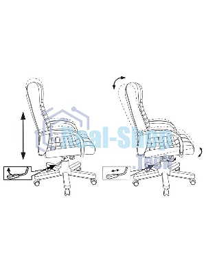 Кресло Бюрократ KB-10/WALNUT черный, экокожа