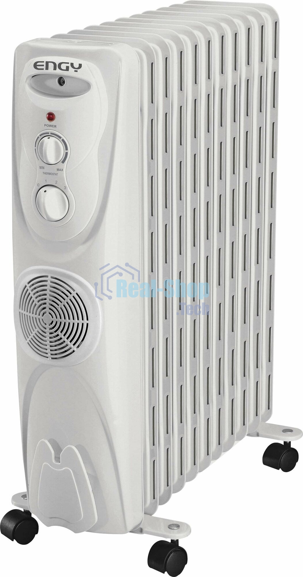 Масляный обогреватель Engy EN-1311F (11 секций) белый, 2300 Вт, 29 м2, термостат