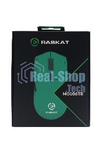 Мышь беспроводная/проводная Raskat MG006TR зеленый, 26000 dpi, радиоканал, Bluetooth, USB, кнопки - 6