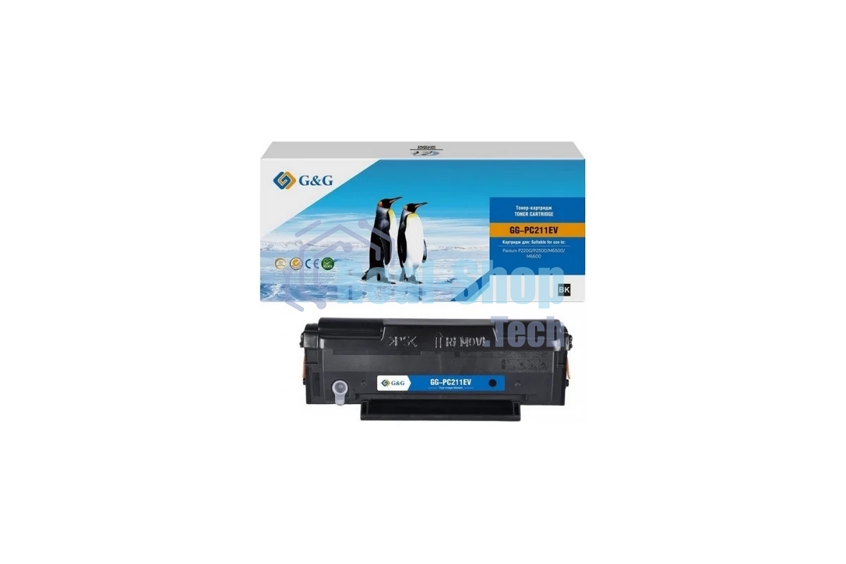 Картридж лазерный G&G GG-PC211EV PC-211EV черный (1600 стр.) для Pantum P2200/P2500/M6500/M6600