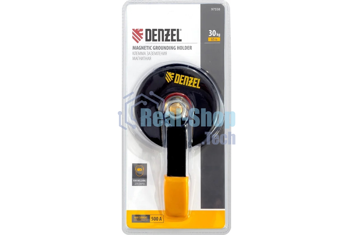 Клемма заземления Denzel магнитная для сварочных работ 65 LB